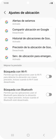 Pulsa Precisión de la ubicación de Goo... Pulsa Precisión de la ubicación de Goo...