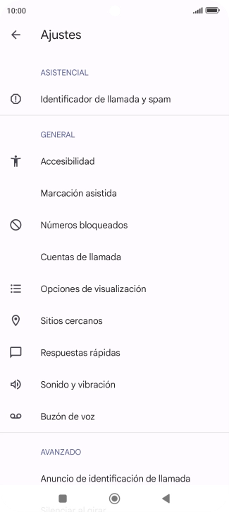Pulsa Cuentas de llamada.