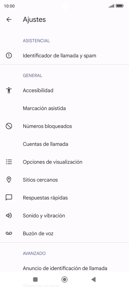 Pulsa Cuentas de llamada.