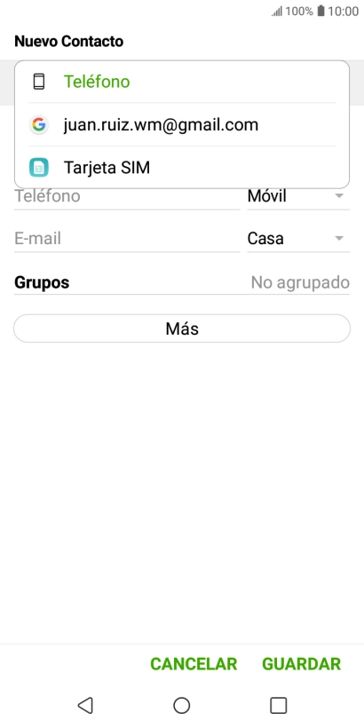 Pulsa Teléfono.