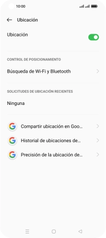 Pulsa Precisión de la ubicación de.... Pulsa Precisión de la ubicación de....