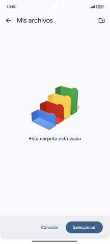 Si deseas crear una nueva carpeta, pulsa el icono de nueva carpeta y sigue las indicaciones de la pantalla para crearla. Si deseas crear una nueva carpeta, pulsa el icono de nueva carpeta y sigue las indicaciones de la pantalla para crearla.