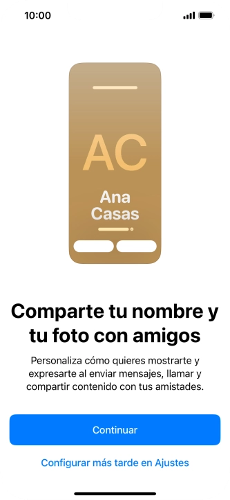Pulsa Continuar.