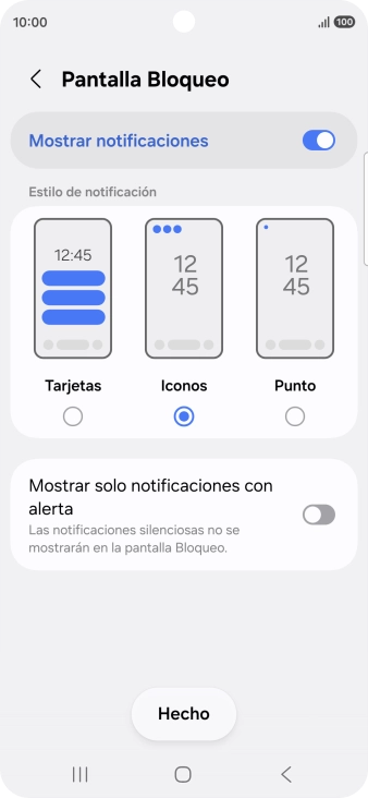 Pulsa los ajustes deseados para activarlos o desactivarlos. Pulsa los ajustes deseados para activarlos o desactivarlos.