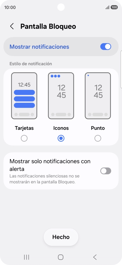 Pulsa los ajustes deseados para activarlos o desactivarlos. Pulsa los ajustes deseados para activarlos o desactivarlos.