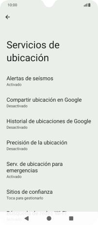 Pulsa Precisión de la ubicación. Pulsa Precisión de la ubicación.