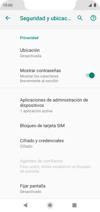 Pulsa Bloqueo de tarjeta SIM. Pulsa Bloqueo de tarjeta SIM.