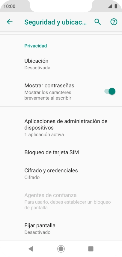 Pulsa Bloqueo de tarjeta SIM. Pulsa Bloqueo de tarjeta SIM.