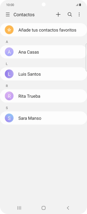 Pulsa el contacto deseado. Pulsa el contacto deseado.