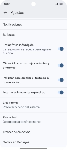 Pulsa Gemini en Mensajes. Pulsa Gemini en Mensajes.