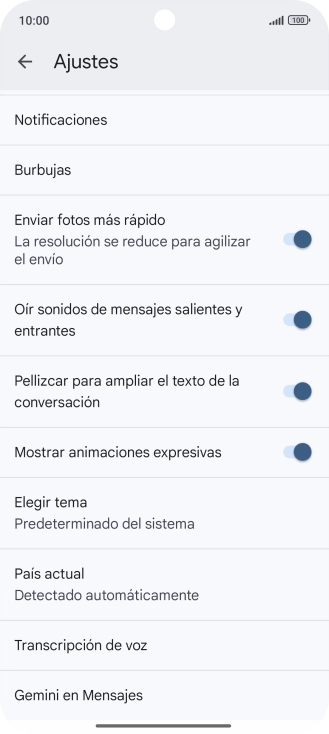 Pulsa Gemini en Mensajes. Pulsa Gemini en Mensajes.