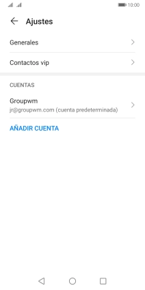 Pulsa la cuenta de correo electrónico deseada. Pulsa la cuenta de correo electrónico deseada.