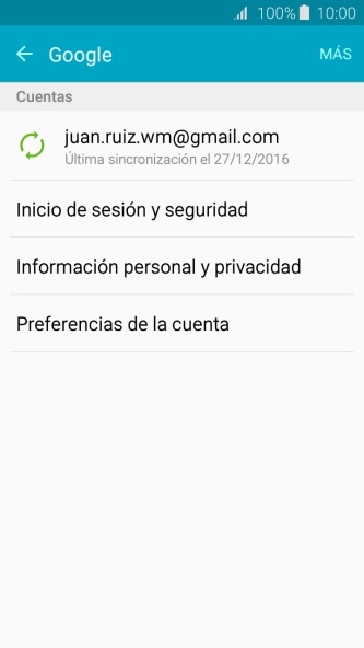 Pulsa la cuenta deseada.