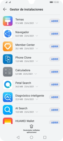 Pulsa la tecla de inicio para terminar y regresar a la pantalla de inicio. Pulsa la tecla de inicio para terminar y regresar a la pantalla de inicio.