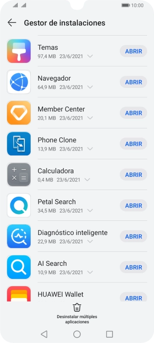 Pulsa la tecla de inicio para terminar y regresar a la pantalla de inicio. Pulsa la tecla de inicio para terminar y regresar a la pantalla de inicio.