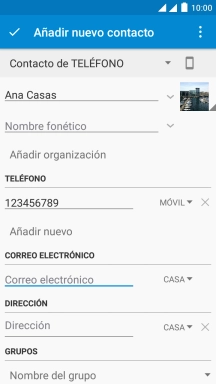 Pulsa la lista desplegable bajo la dirección de correo electrónico. Pulsa la lista desplegable bajo la dirección de correo electrónico.