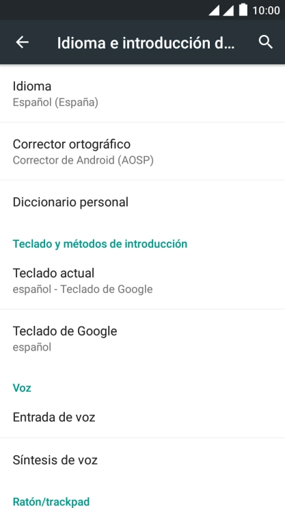 Pulsa Teclado de Google.