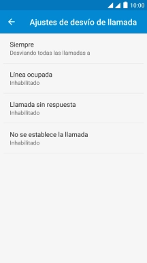 Pulsa el tipo de desvío deseado. Pulsa el tipo de desvío deseado.