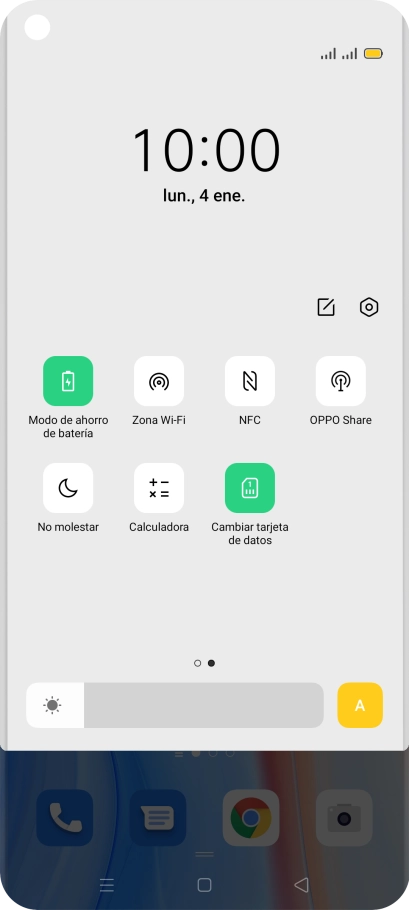 Pulsa la tecla de inicio para terminar y regresar a la pantalla de inicio.