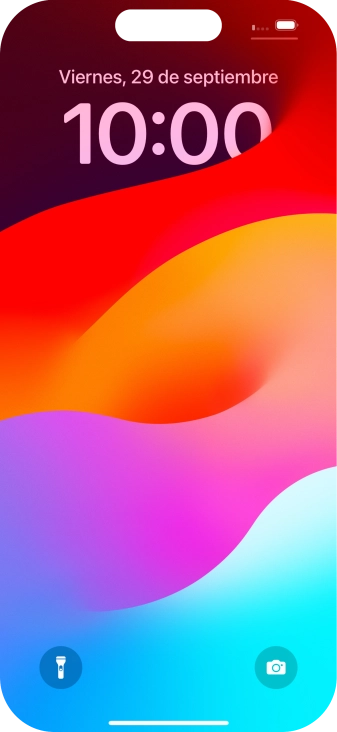 Desliza el dedo hacia arriba desde la parte inferior de la pantalla. Desliza el dedo hacia arriba desde la parte inferior de la pantalla.