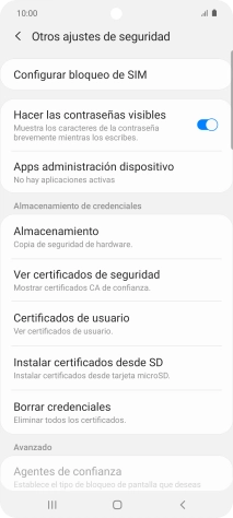 Pulsa Configurar bloqueo de SIM. Pulsa Configurar bloqueo de SIM.