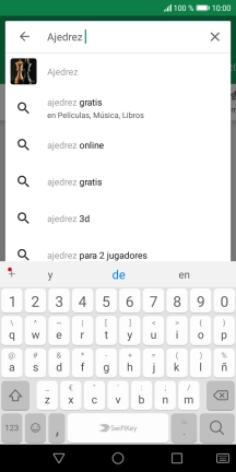 Introduce el nombre del tema o de la app y pulsa el icono de búsqueda.
