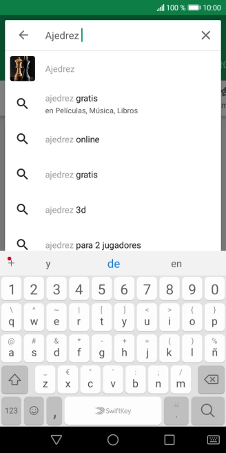 Introduce el nombre del tema o de la app y pulsa el icono de búsqueda.