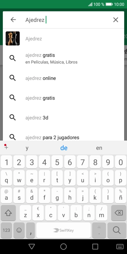 Introduce el nombre del tema o de la app y pulsa el icono de búsqueda.