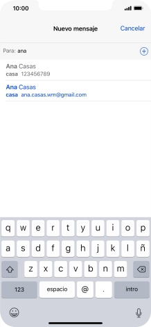 Pulsa el contacto deseado.