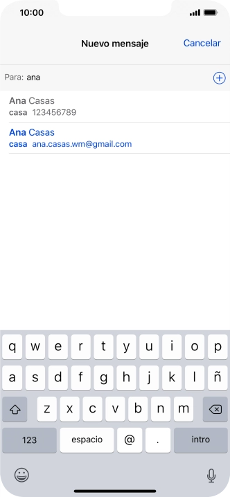 Pulsa el contacto deseado.