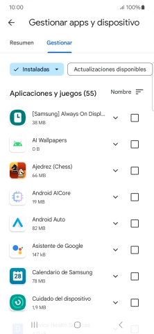 Pulsa la app deseada. Pulsa la app deseada.