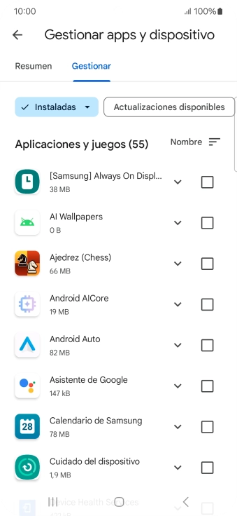 Pulsa la app deseada. Pulsa la app deseada.