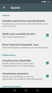 Pulsa Actualizar aplicaciones automáticamente. Pulsa Actualizar aplicaciones automáticamente.