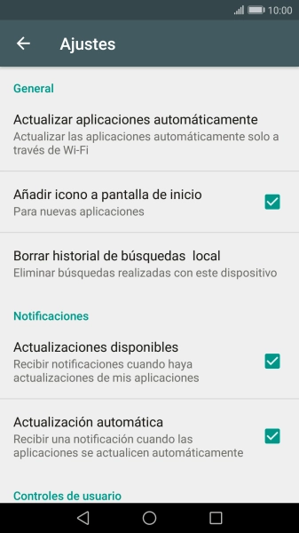 Pulsa Actualizar aplicaciones automáticamente. Pulsa Actualizar aplicaciones automáticamente.