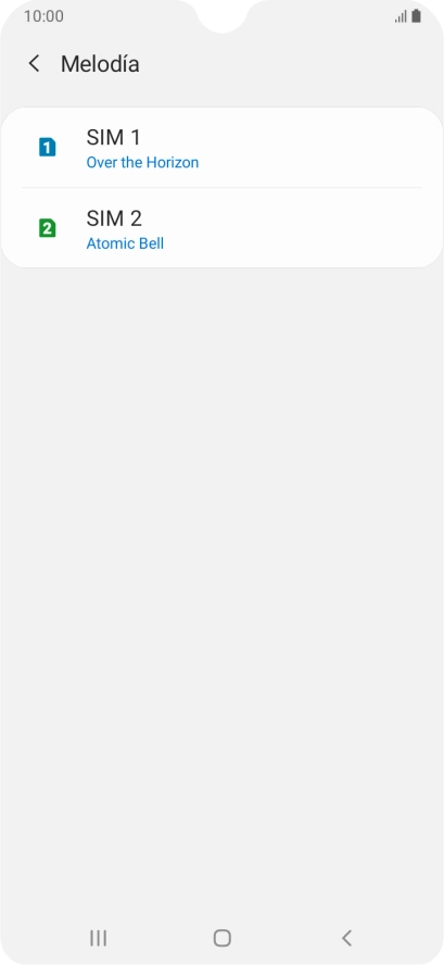 Pulsa el nombre de la tarjeta SIM. Pulsa el nombre de la tarjeta SIM.