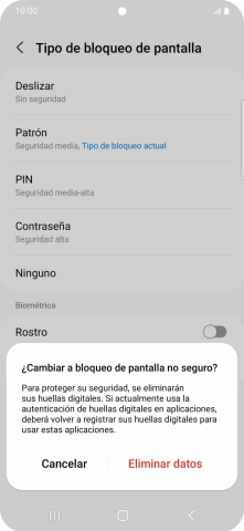 Pulsa Eliminar datos. Pulsa Eliminar datos.