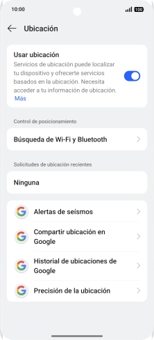 Pulsa Precisión de la ubicación. Pulsa Precisión de la ubicación.