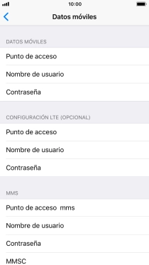 Pulsa  Punto de acceso internet e introduce airtelwap.es.