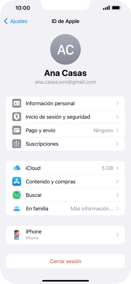 Desliza el dedo hacia arriba desde la parte inferior de la pantalla para terminar y volver a la pantalla de inicio.