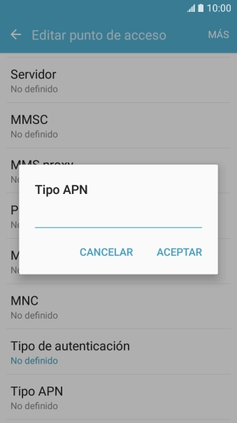 Introduce default y pulsa ACEPTAR. Introduce default y pulsa ACEPTAR.
