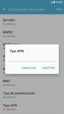 Introduce default y pulsa ACEPTAR. Introduce default y pulsa ACEPTAR.