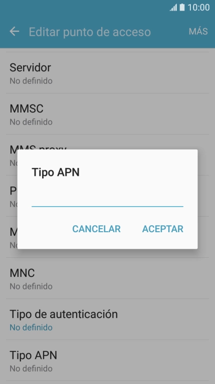 Introduce default y pulsa ACEPTAR. Introduce default y pulsa ACEPTAR.