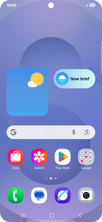 Desliza el dedo hacia arriba por la pantalla.