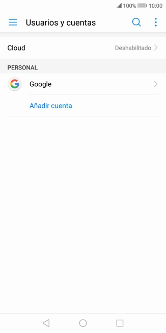 Pulsa la cuenta deseada.