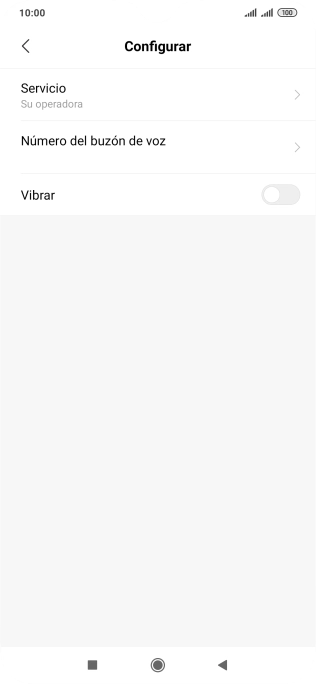Pulsa Número del buzón de voz.