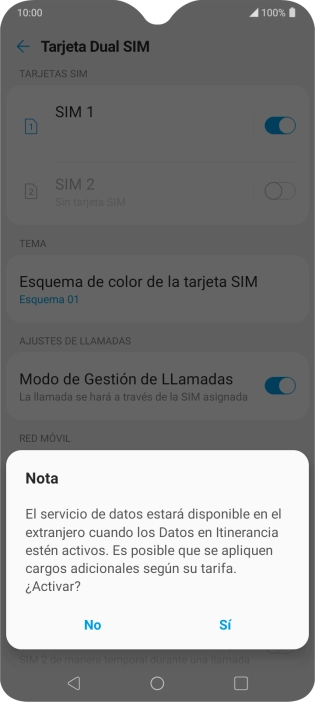 Pulsa el ajuste deseado para activar o desactivar la función.