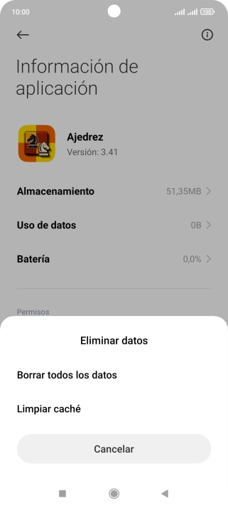 Pulsa Limpiar caché.