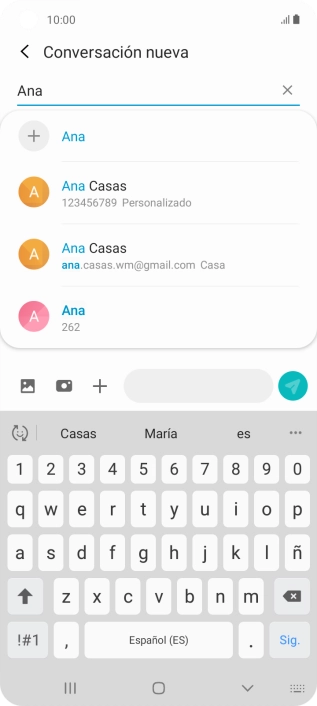 Pulsa el contacto deseado. Pulsa el contacto deseado.