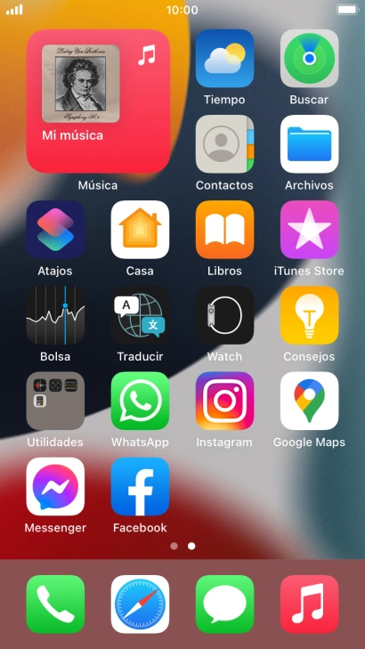 Si utilizas un grupo de widgets: Desliza el dedo hacia arriba o hacia abajo sobre el grupo para seleccionar el widget deseado. Si utilizas un grupo de widgets: Desliza el dedo hacia arriba o hacia abajo sobre el grupo para seleccionar el widget deseado.