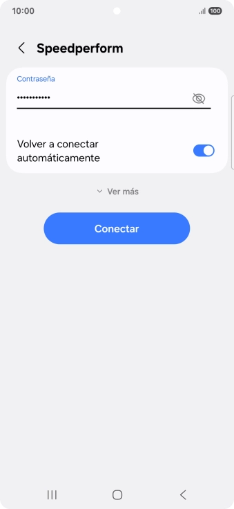 Introduce la contraseña de la red wifi y pulsa Conectar. Introduce la contraseña de la red wifi y pulsa Conectar.